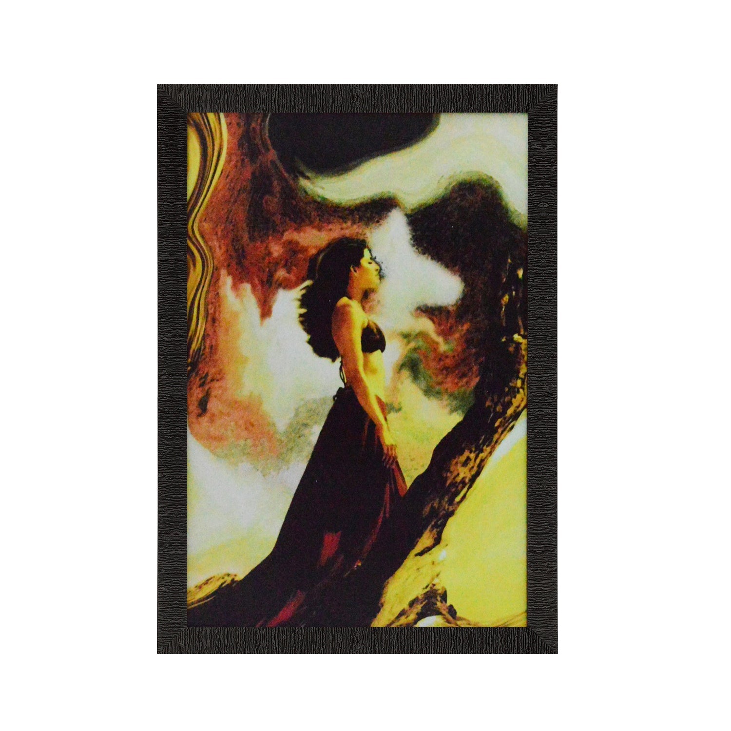 Beautiful Girl Love Scene Satin Matt Texture UV Art Painting Kafalo