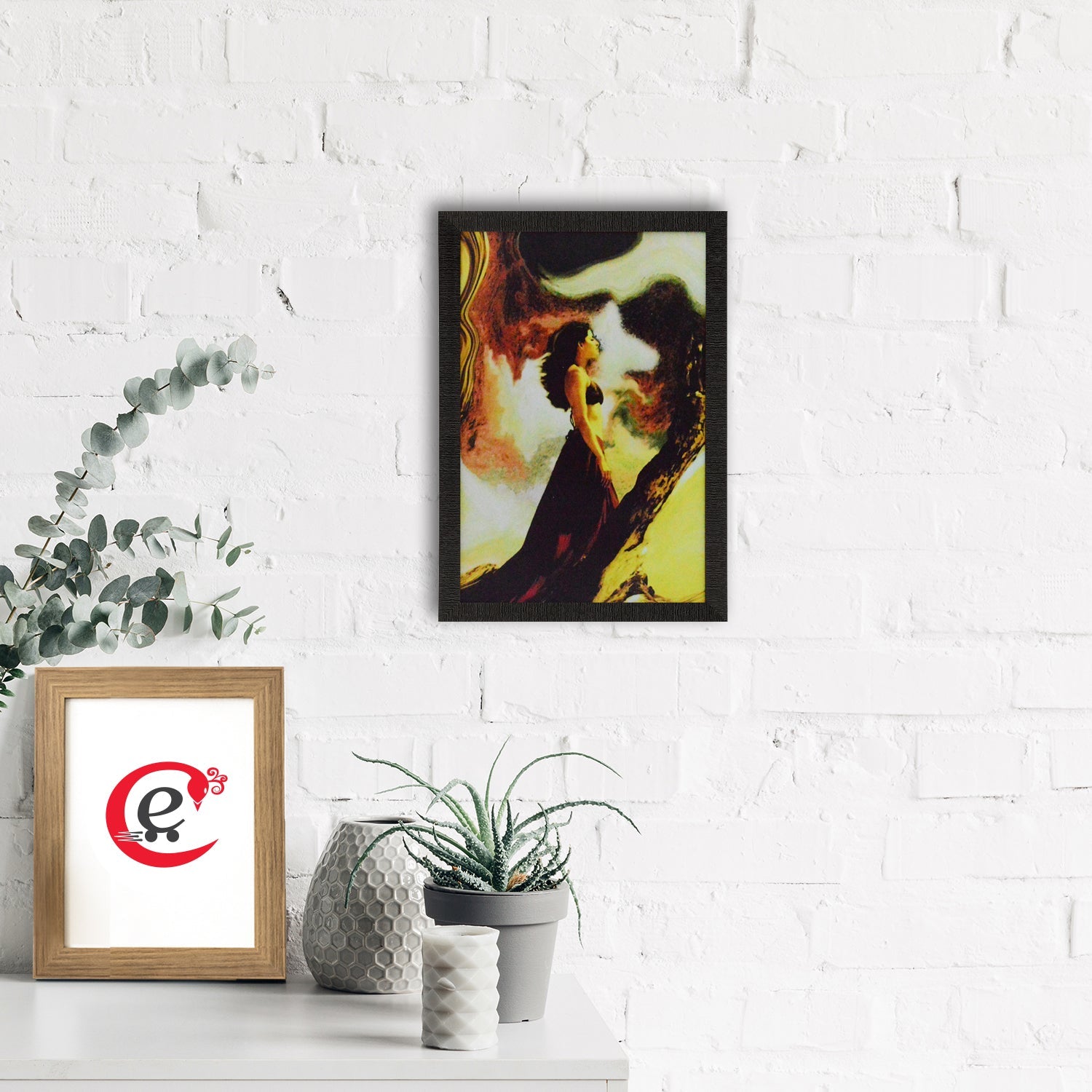 Beautiful Girl Love Scene Satin Matt Texture UV Art Painting Kafalo
