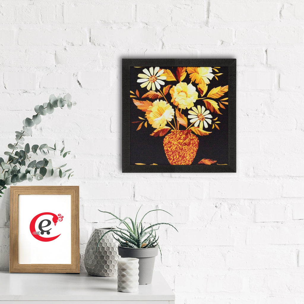Floral Pot Satin Matt Texture UV Art Painting Kafalo