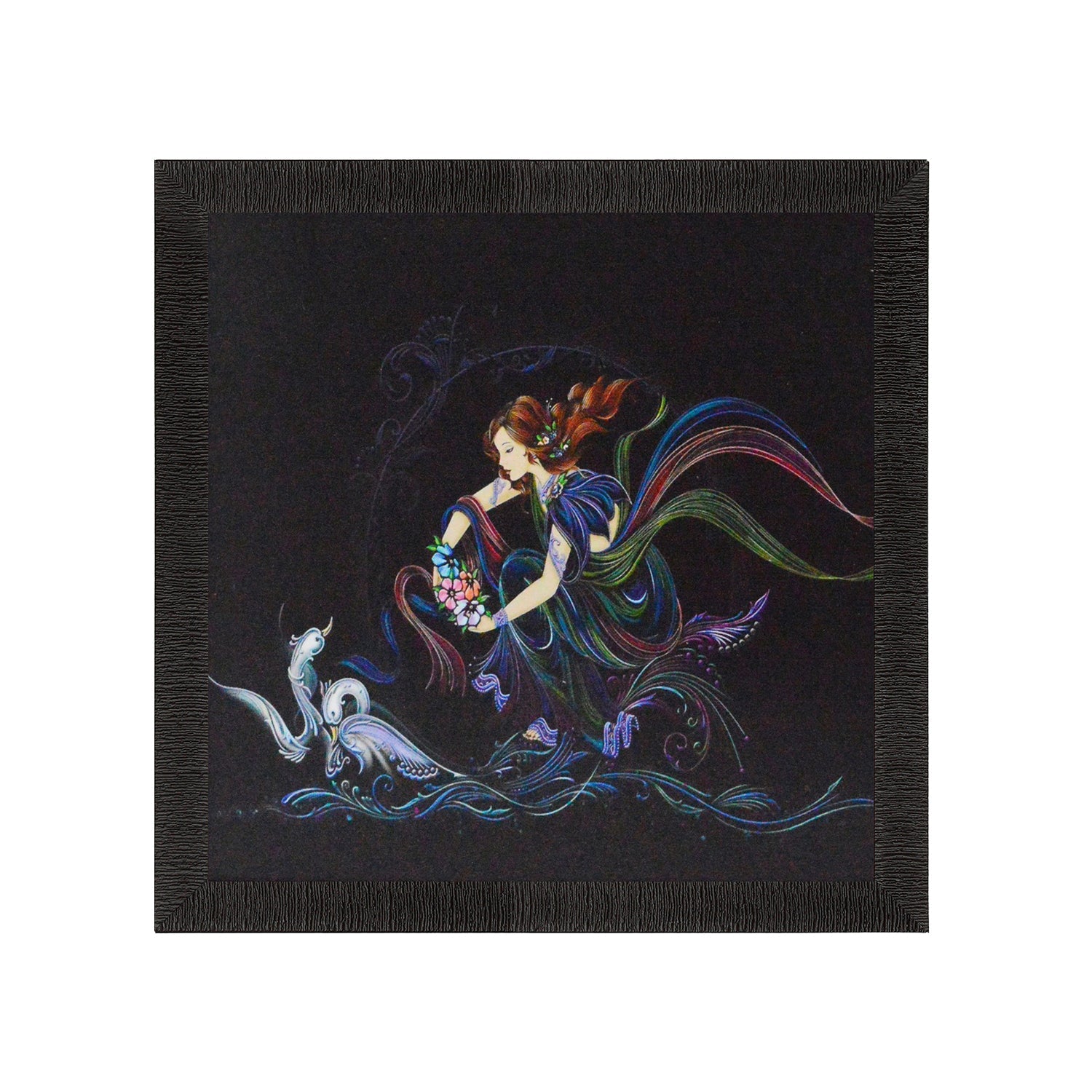 Beautiful Girl Design Satin Matt Texture UV Art Painting Kafalo