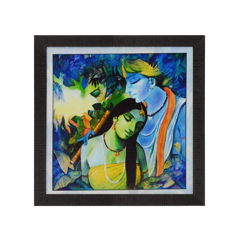 Radha Krishna Love Scene Painting Digital Printed Religious Wall Art Kafalo