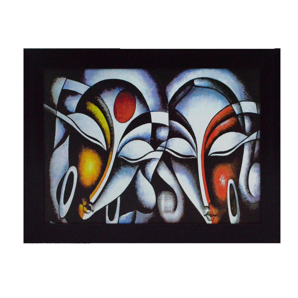 Abstract Figures Satin Matt Texture UV Art Painting Kafalo