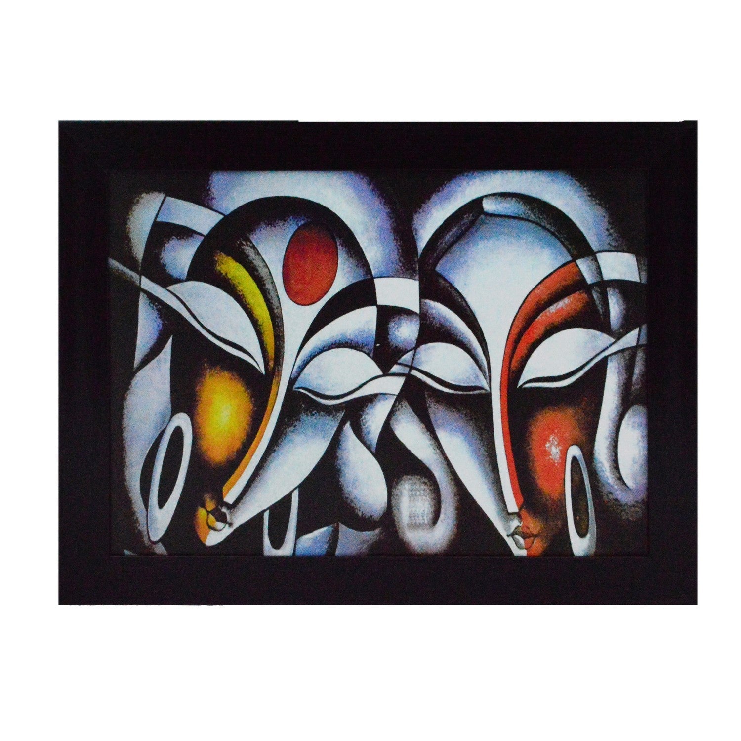 Abstract Figures Satin Matt Texture UV Art Painting Kafalo