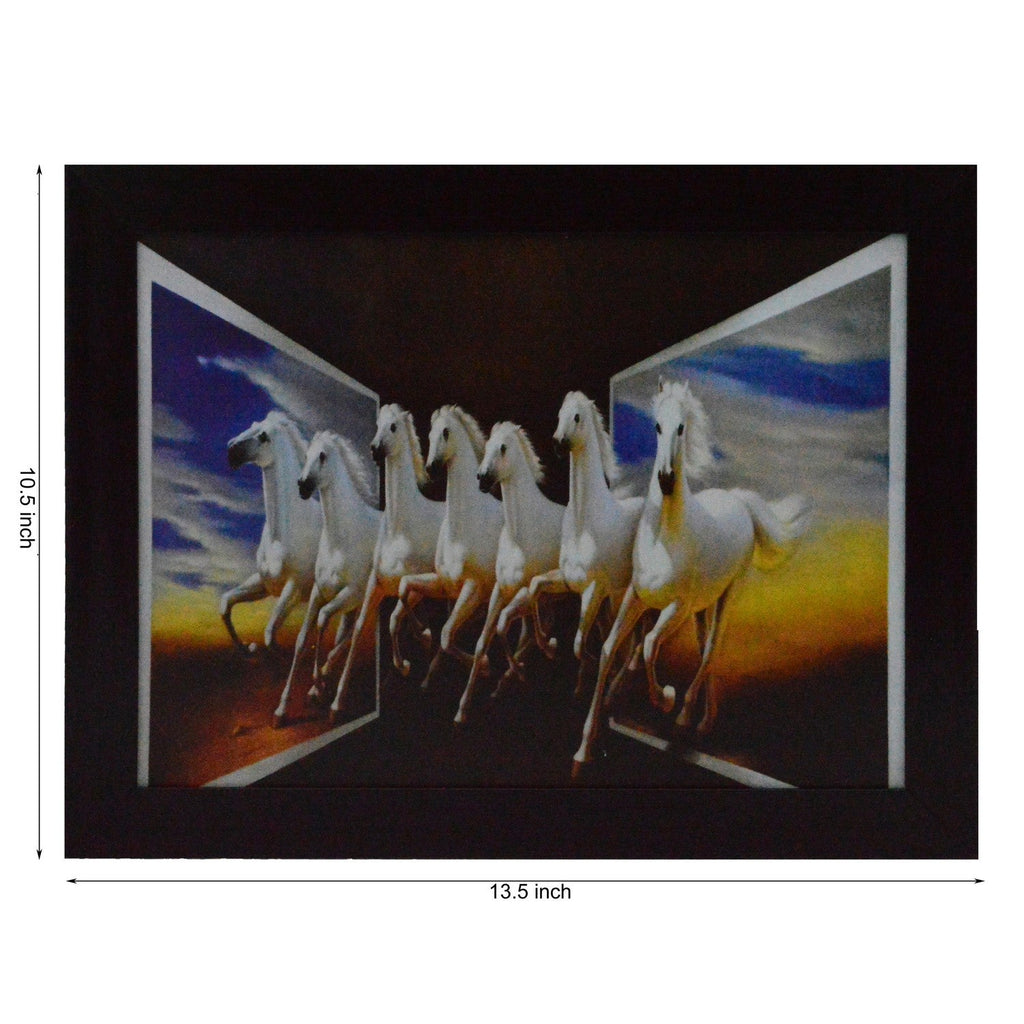 Running Lucky Horses Design Satin Matt Texture UV Art Painting Kafalo