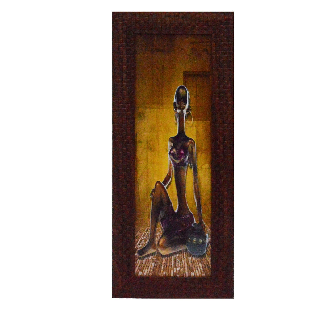 Tribal Lady Design Satin Matt Texture UV Art Painting Kafalo