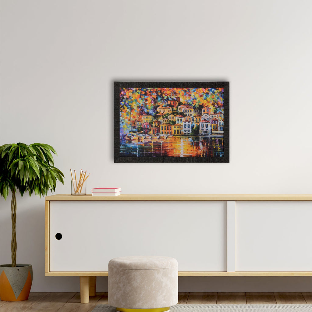 Colorful City View Satin Matt Texture UV Art Painting Kafalo