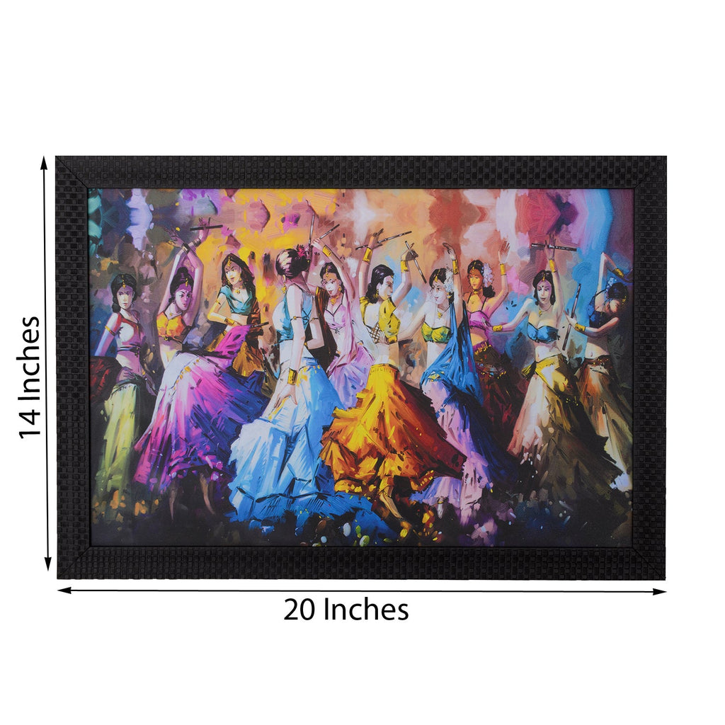 Group Dandia Scene Satin Matt Texture UV Art Painting Kafalo