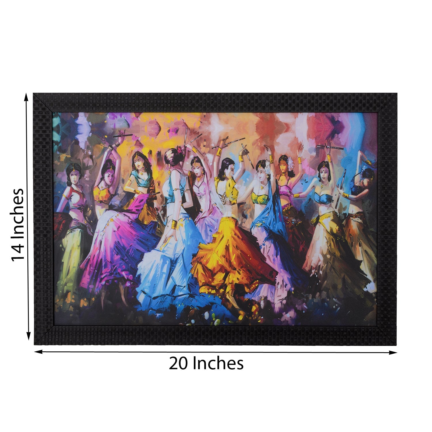 Group Dandia Scene Satin Matt Texture UV Art Painting Kafalo