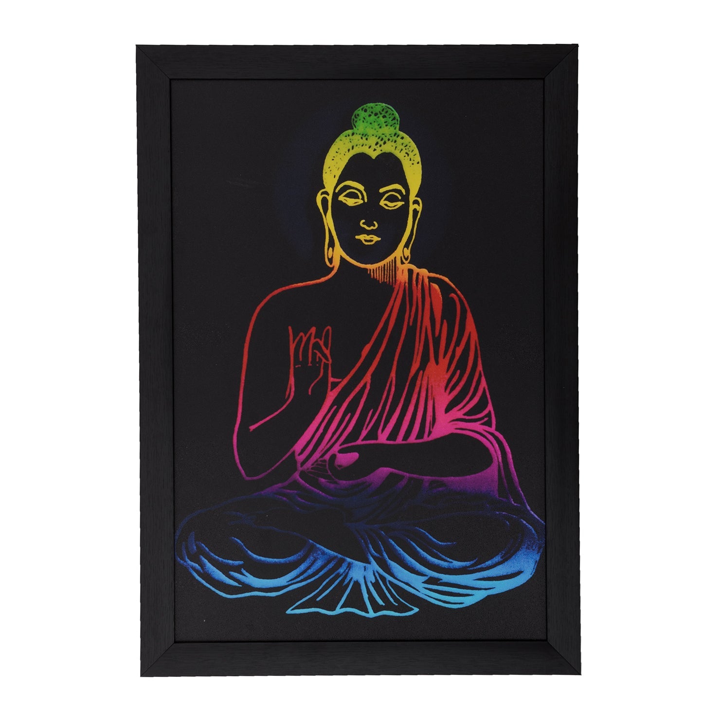 Spiritual Buddha Satin Matt Texture UV Art Painting Kafalo
