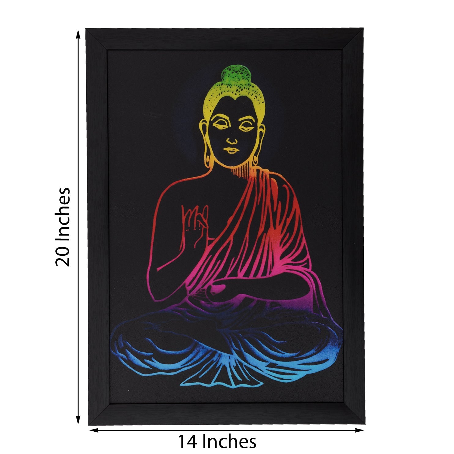Spiritual Buddha Satin Matt Texture UV Art Painting Kafalo