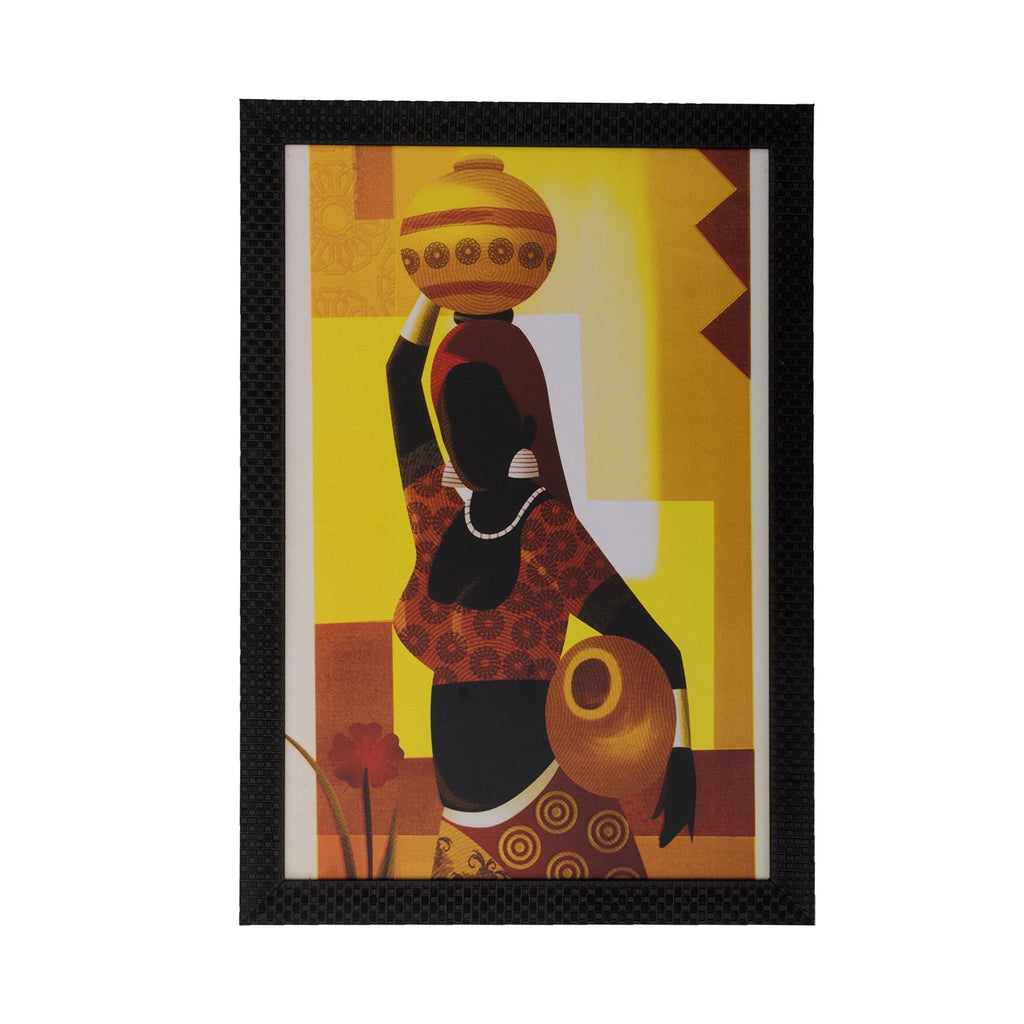 Village Lady Satin Matt Texture UV Art Painting Kafalo