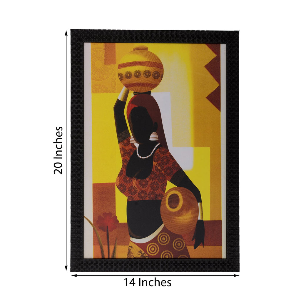 Village Lady Satin Matt Texture UV Art Painting Kafalo