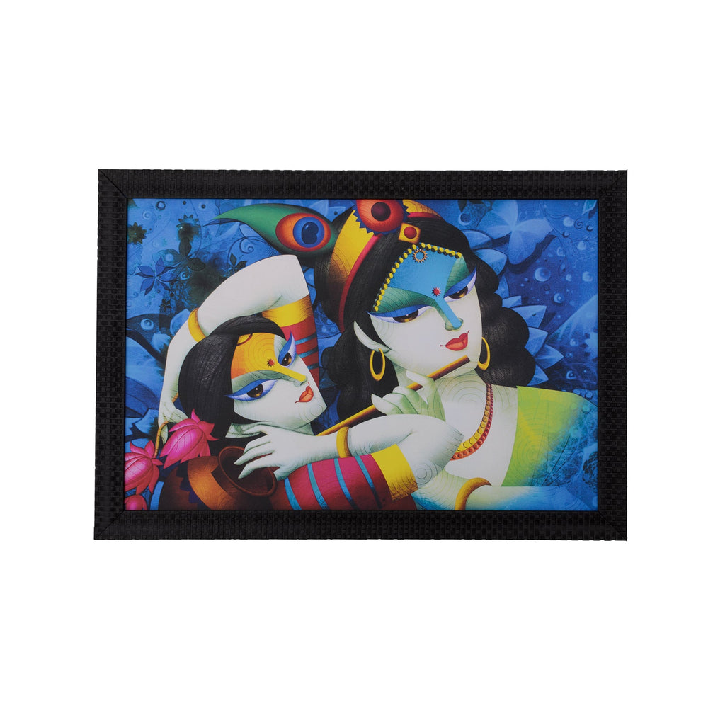 Radha Krishna Satin Matt Texture UV Art Painting Kafalo