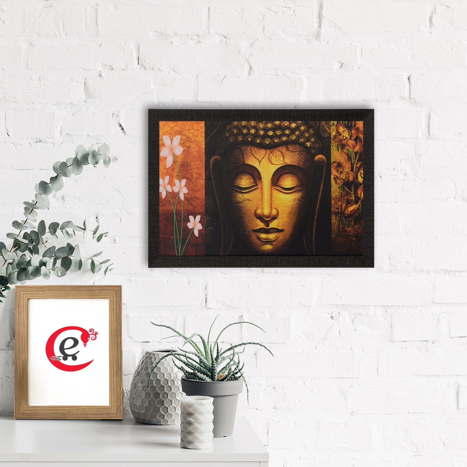 Spiritual Buddha Head Satin Matt Texture UV Art Painting Kafalo