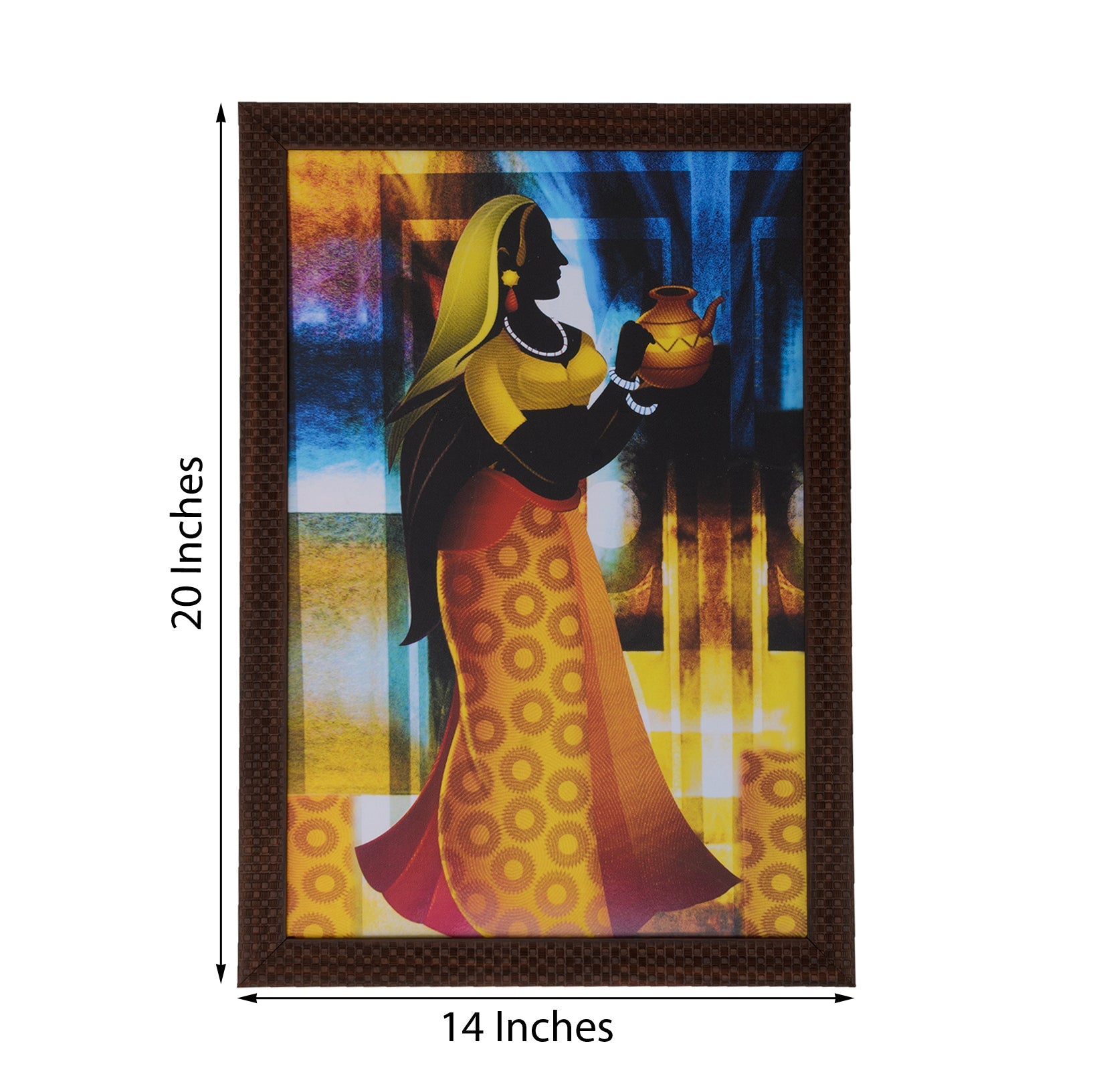 Village Lady Satin Matt Texture UV Art Painting Kafalo