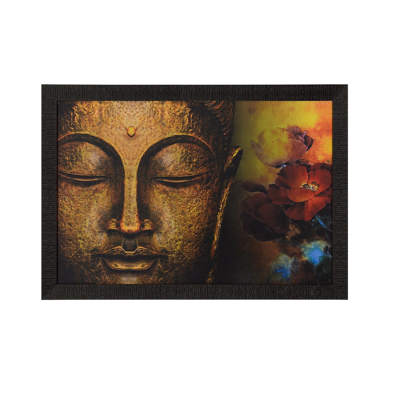 Spiritual Buddha Head Satin Matt Texture UV Art Painting Kafalo