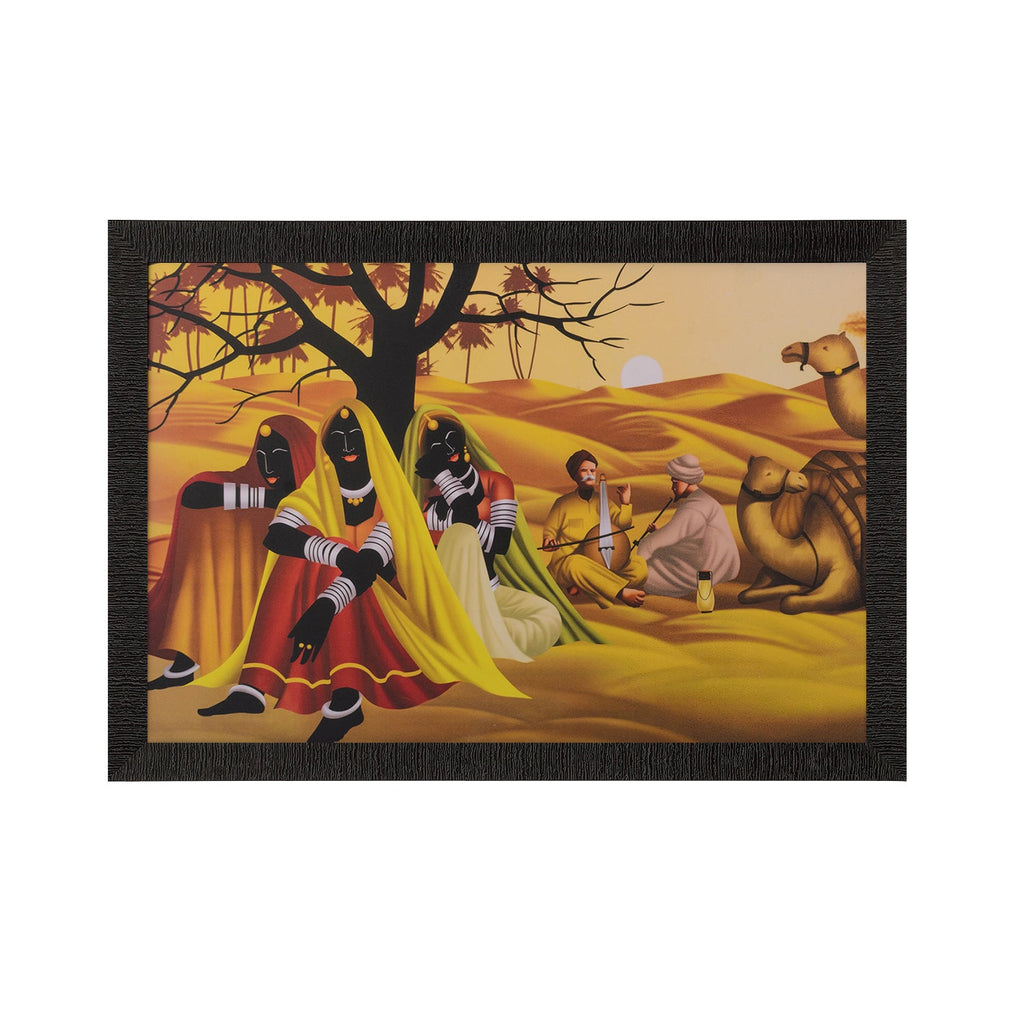 Village Scene Satin Matt Texture UV Art Painting Kafalo