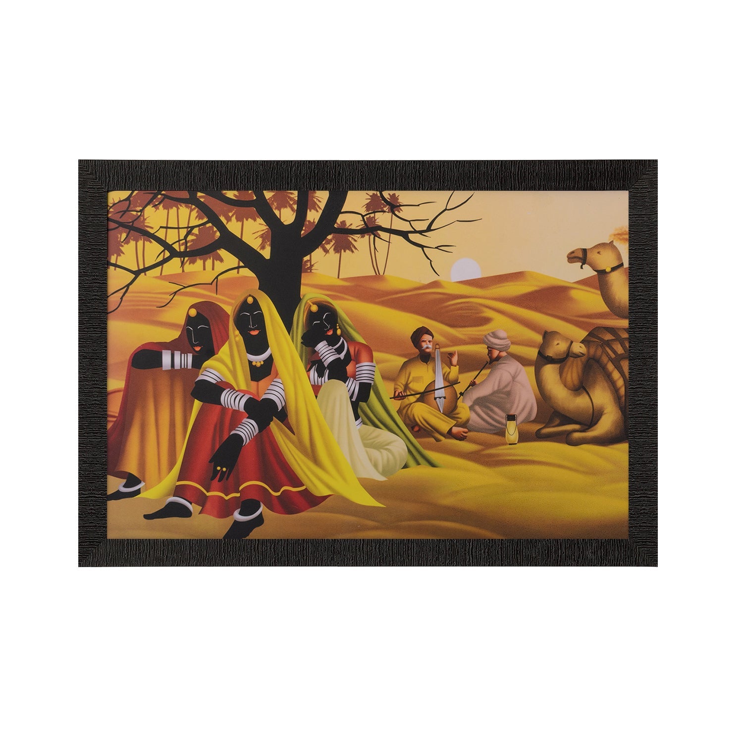 Village Scene Satin Matt Texture UV Art Painting Kafalo