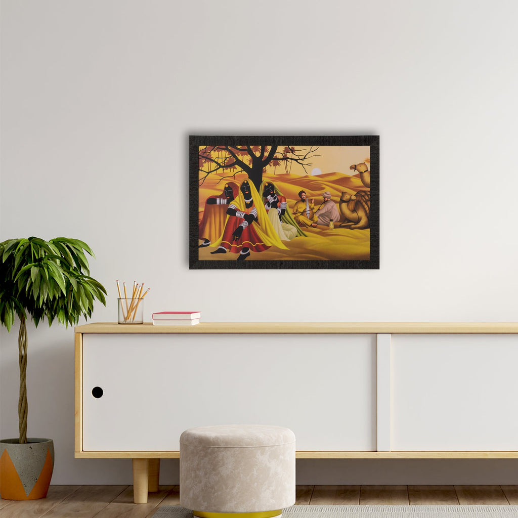 Village Scene Satin Matt Texture UV Art Painting Kafalo