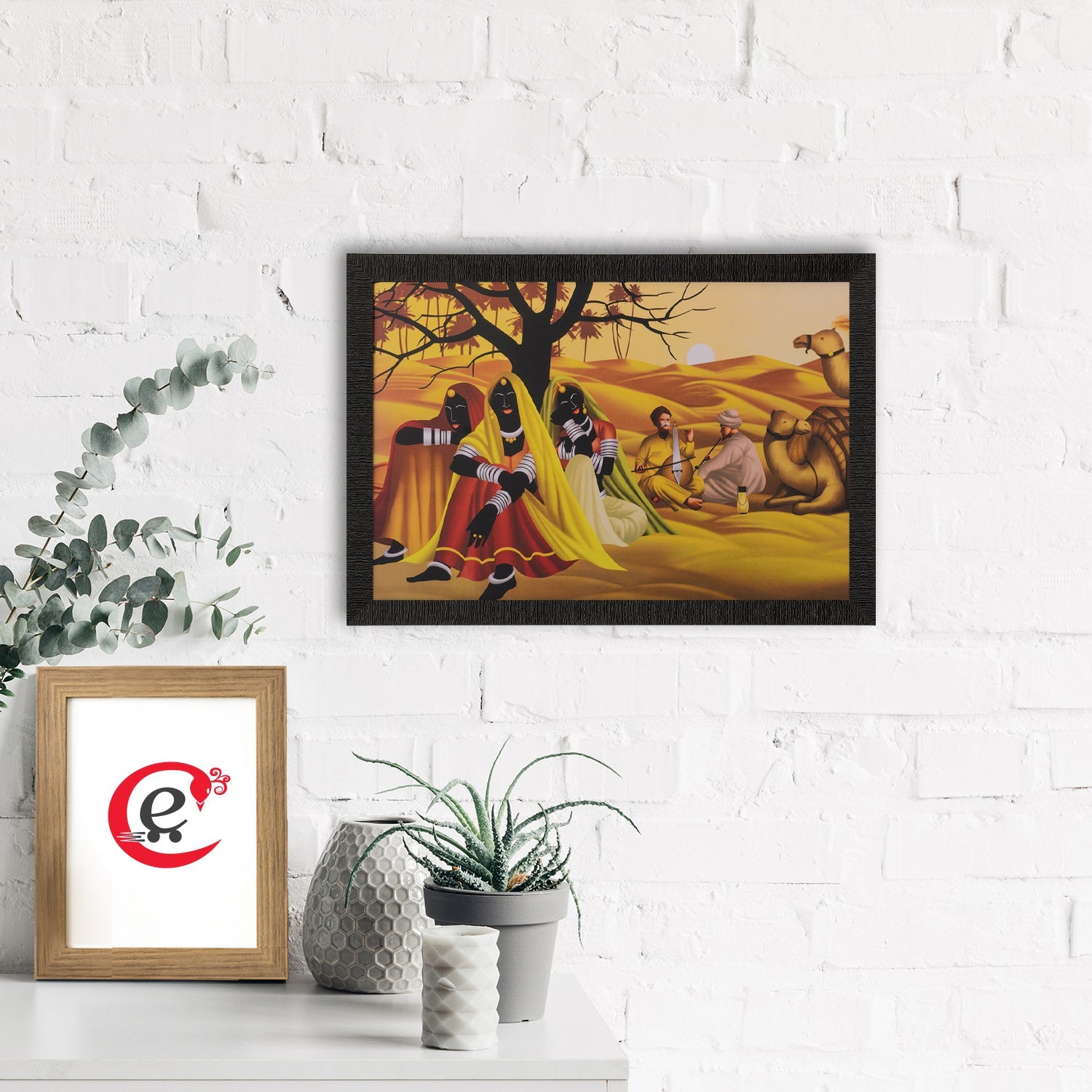 Village Scene Satin Matt Texture UV Art Painting Kafalo