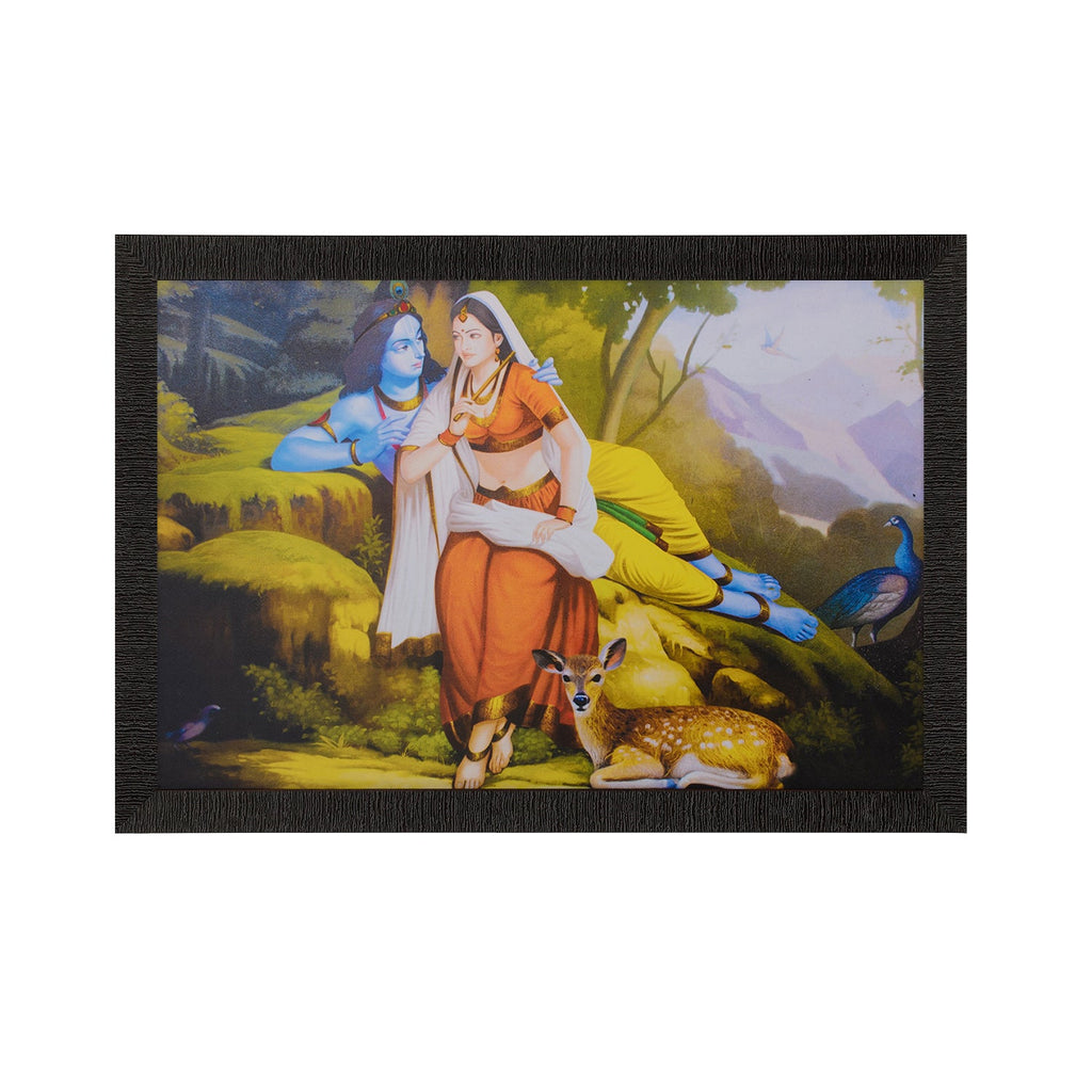 Radha Krishna Satin Matt Texture UV Art Painting Kafalo