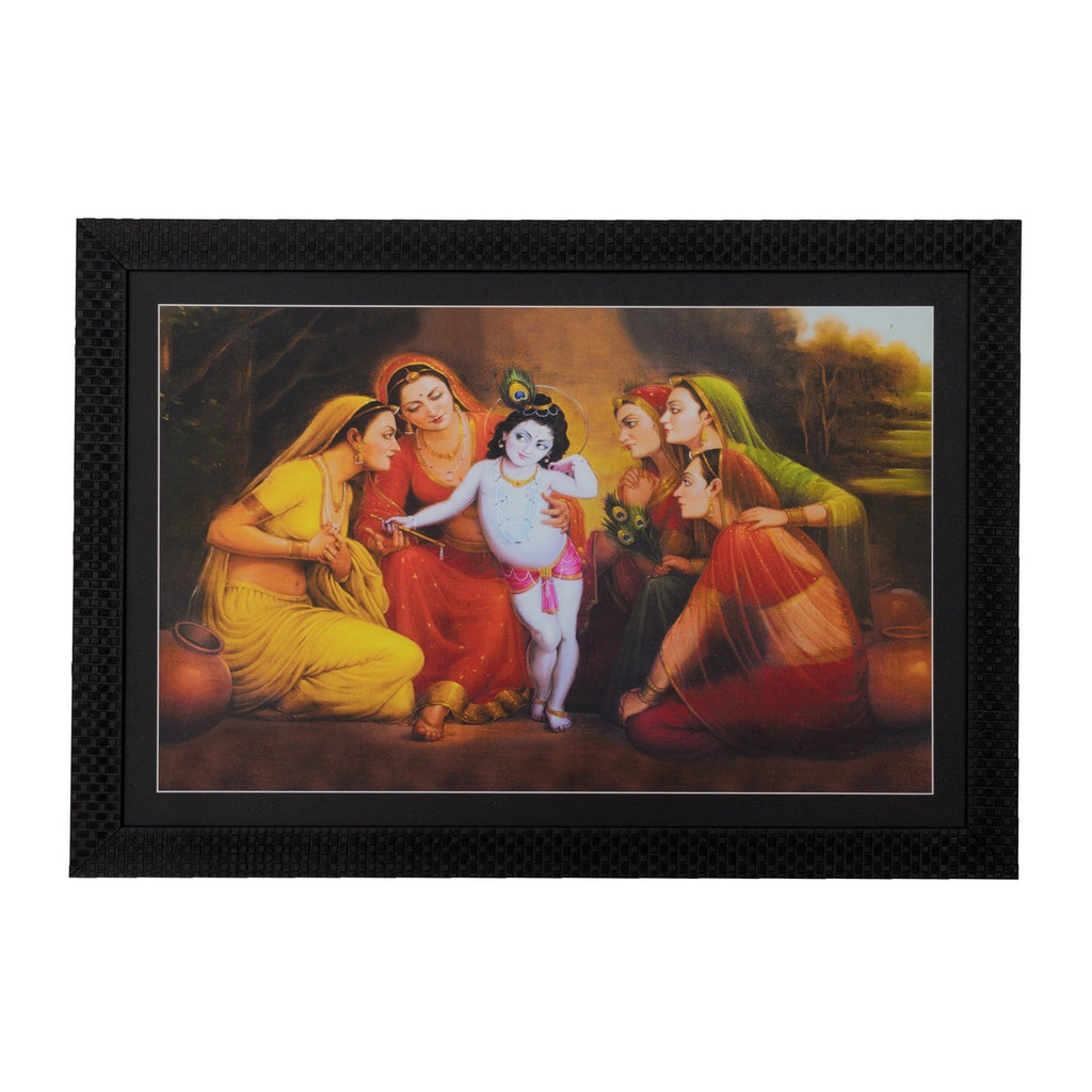 Yasoda Nandan Satin Matt Texture UV Art Painting Kafalo