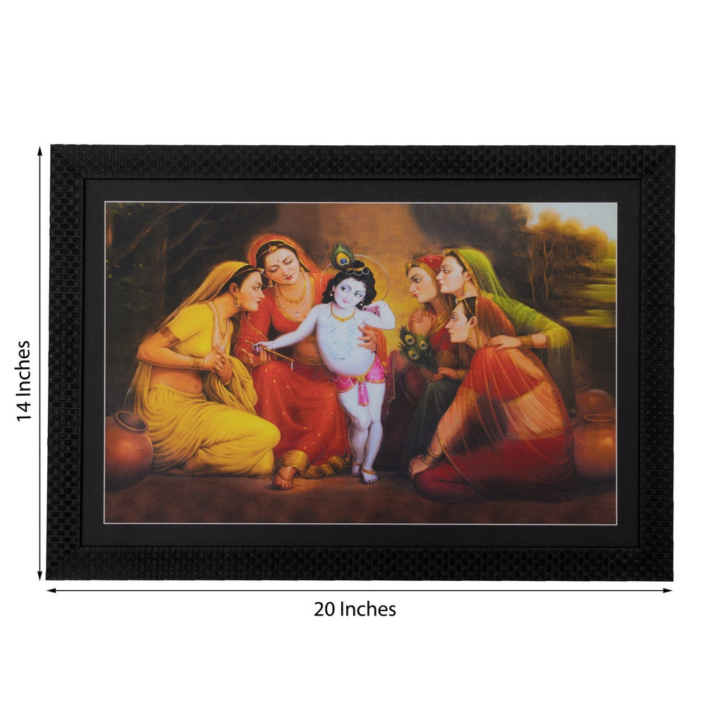 Yasoda Nandan Satin Matt Texture UV Art Painting Kafalo