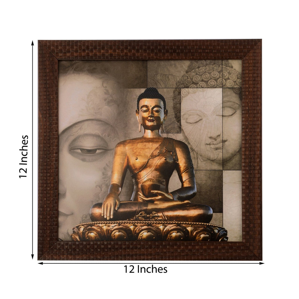 Meditating Buddha Satin Matt Texture UV Art Painting Kafalo