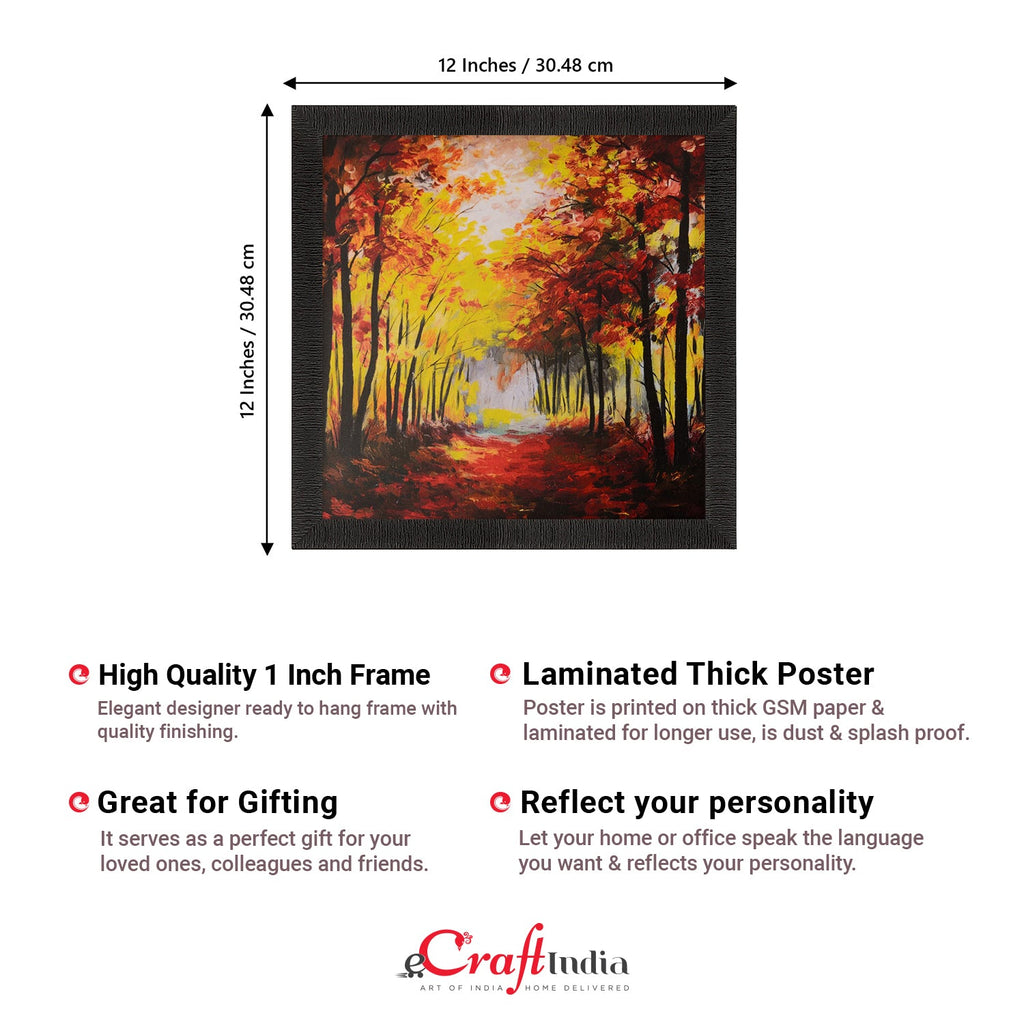 Fall Season Scenery View Satin Matt Texture UV Art Painting Kafalo