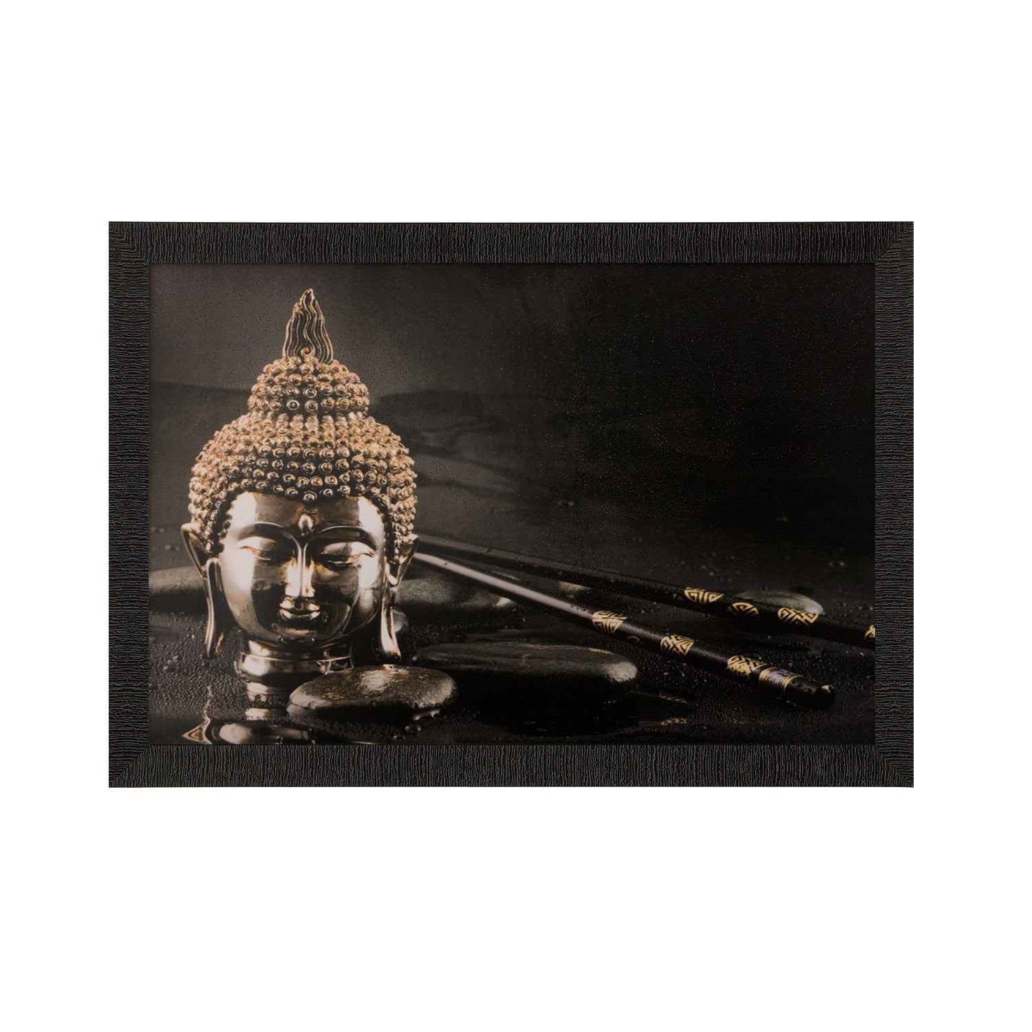 Spiritual Buddha Head Satin Matt Texture UV Art Painting Kafalo