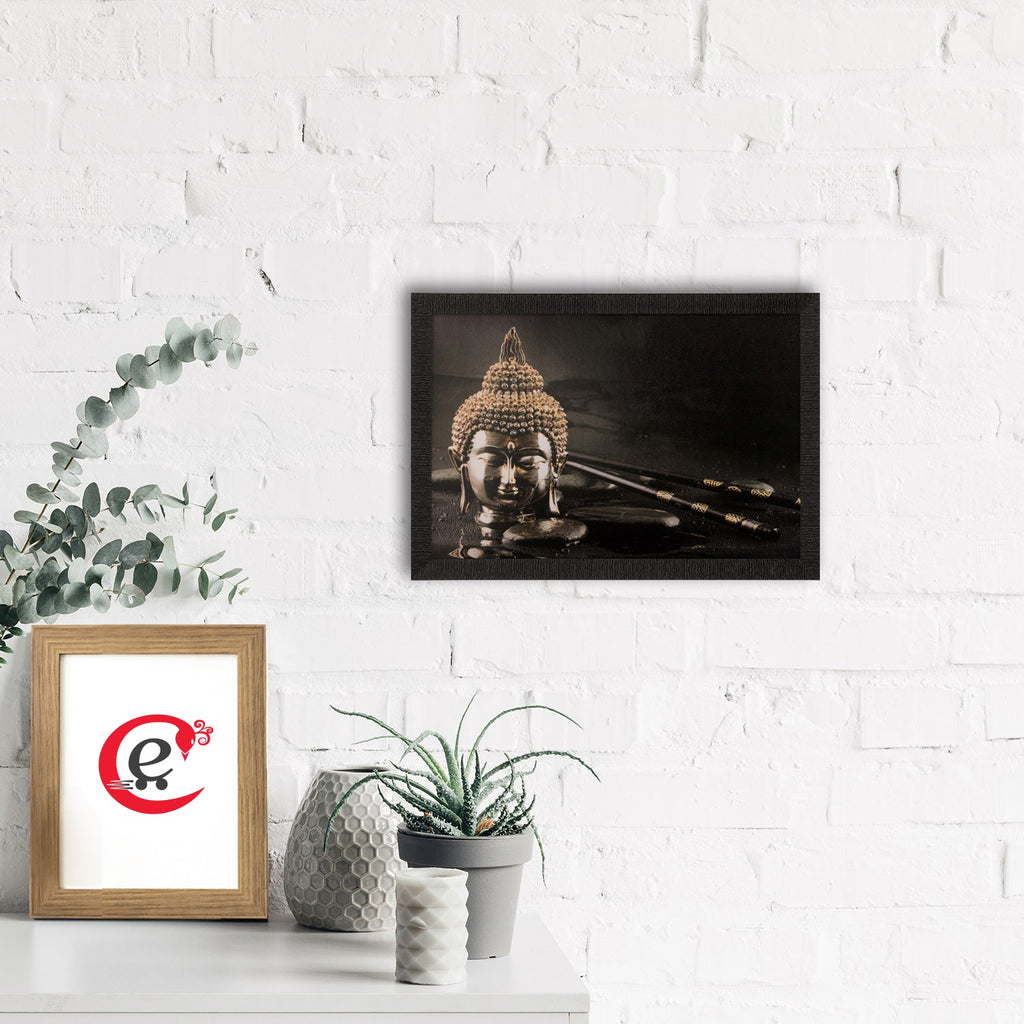 Spiritual Buddha Head Satin Matt Texture UV Art Painting Kafalo