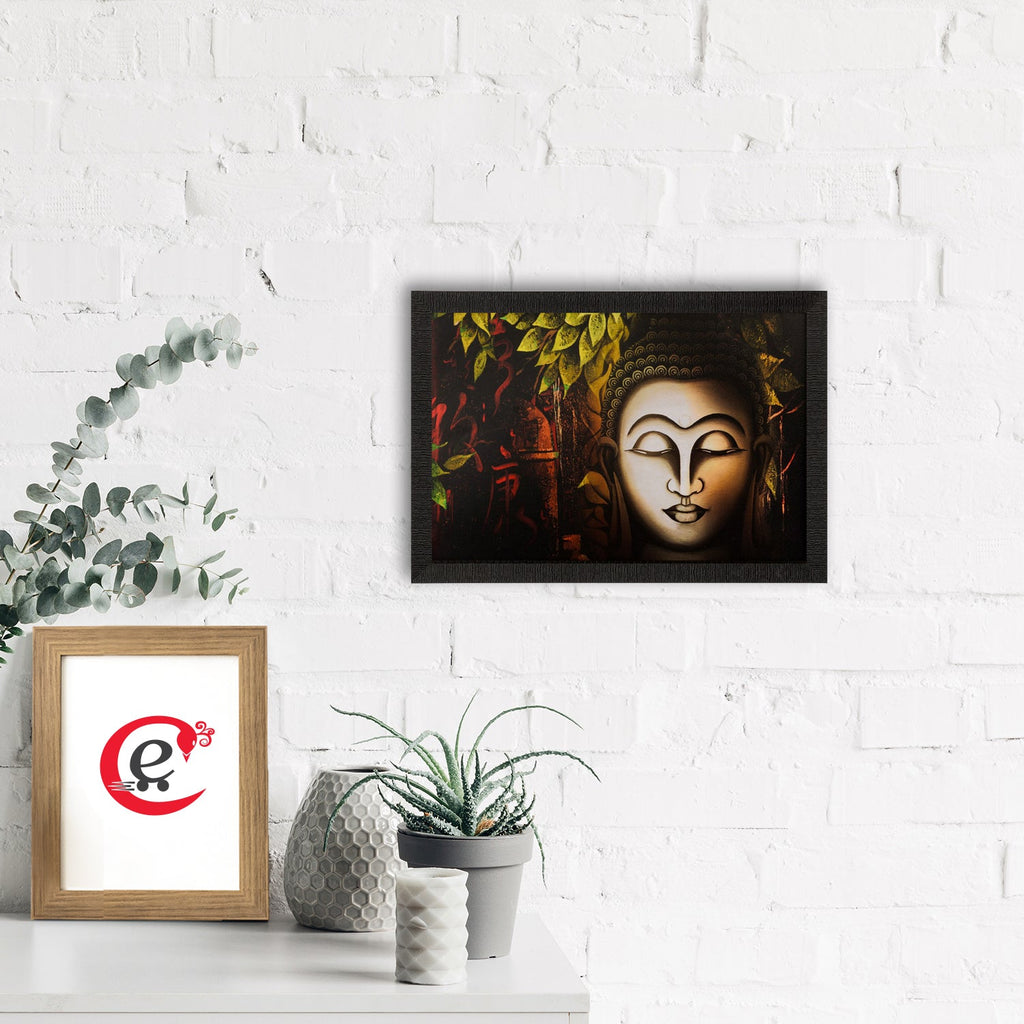 Spiritual Buddha Head Satin Matt Texture UV Art Painting Kafalo