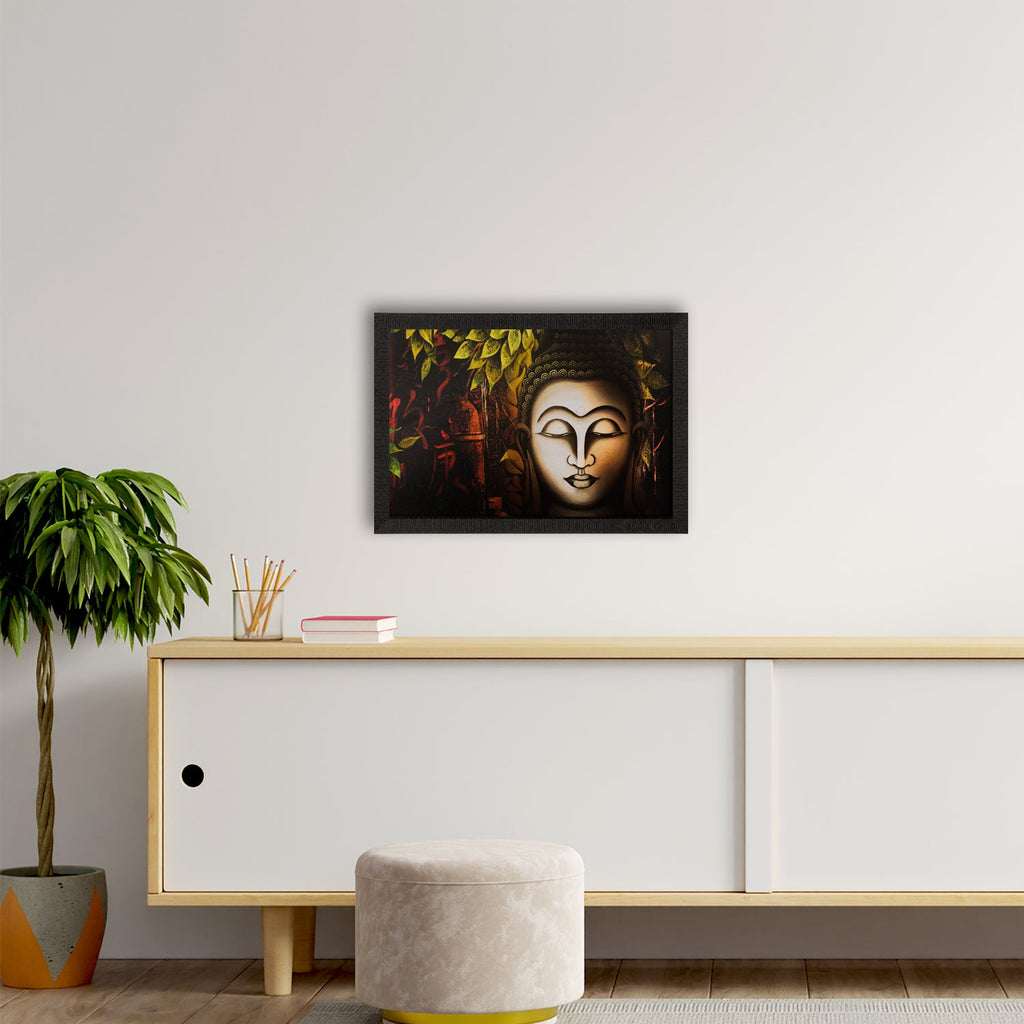 Spiritual Buddha Head Satin Matt Texture UV Art Painting Kafalo