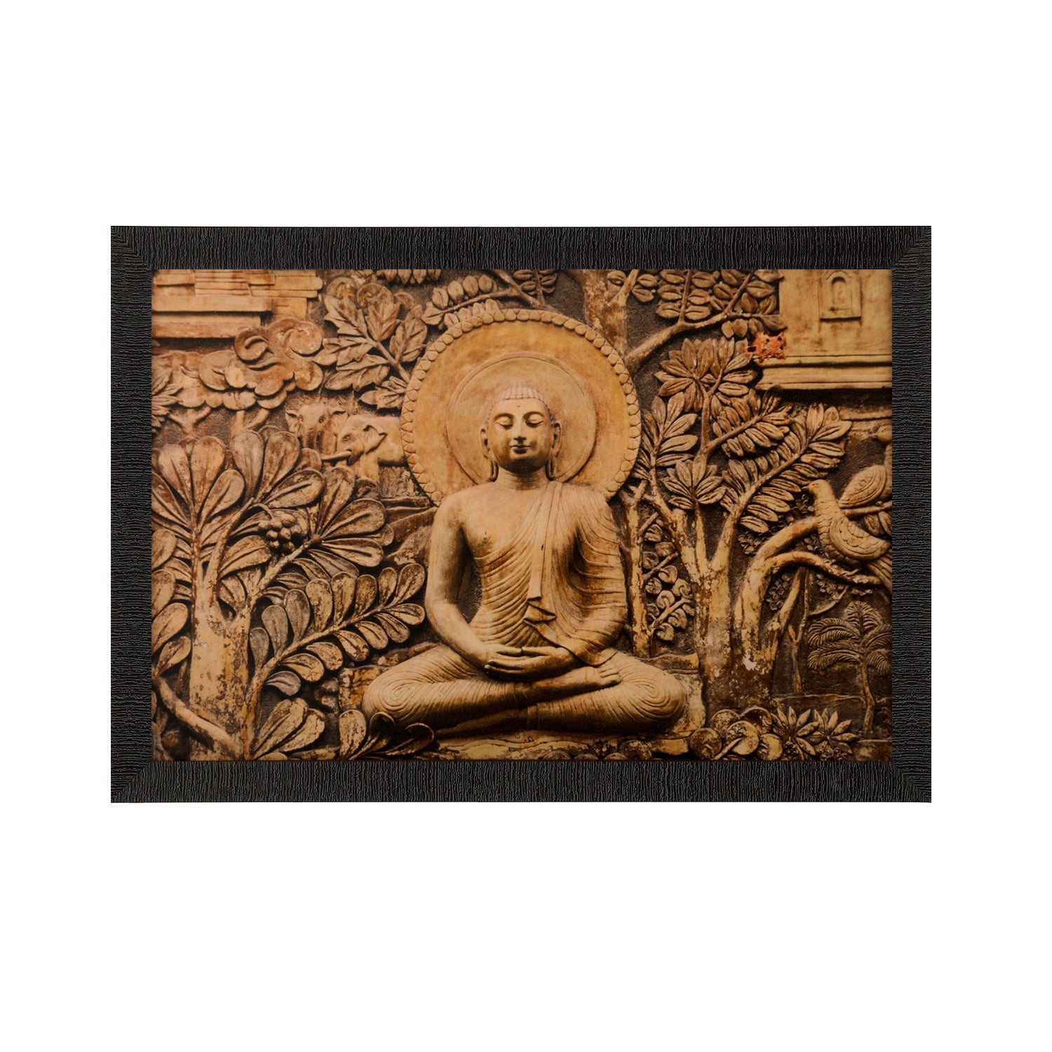 Spiritual Buddha Satin Matt Texture UV Art Painting Kafalo