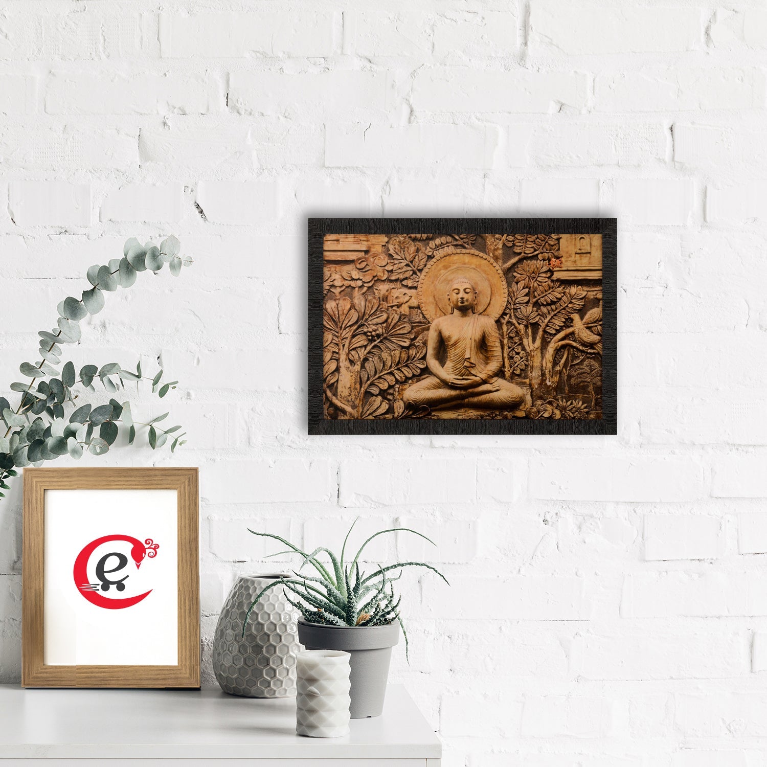 Spiritual Buddha Satin Matt Texture UV Art Painting Kafalo