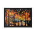 Love Couple Under Umbrella Satin Matt Texture UV Art Painting Kafalo