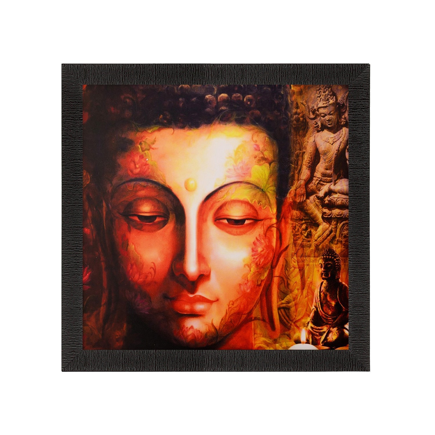 Peaceful Buddha Painting Digital Printed Religious Wall Art Kafalo