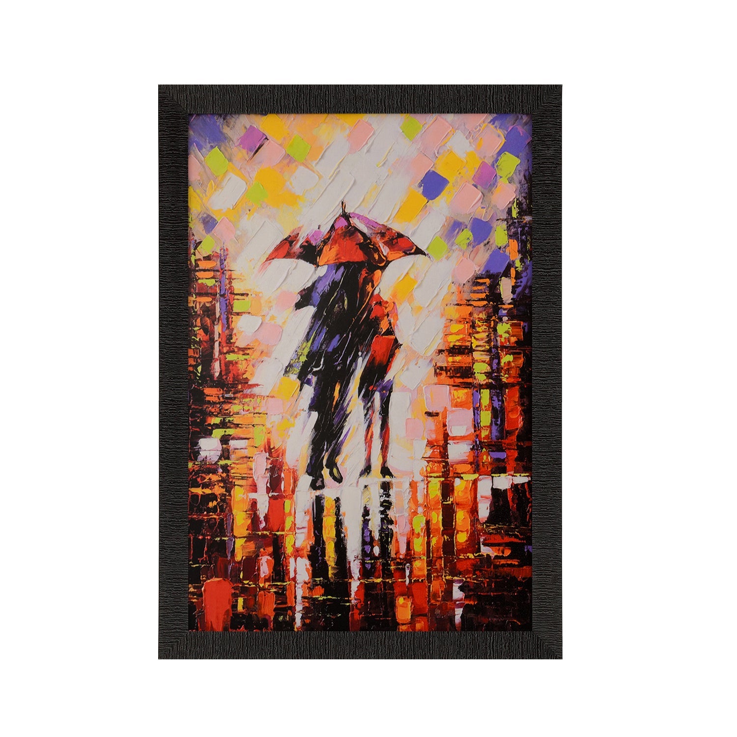 Rain Scene Satin Matt Texture UV Art Painting Kafalo