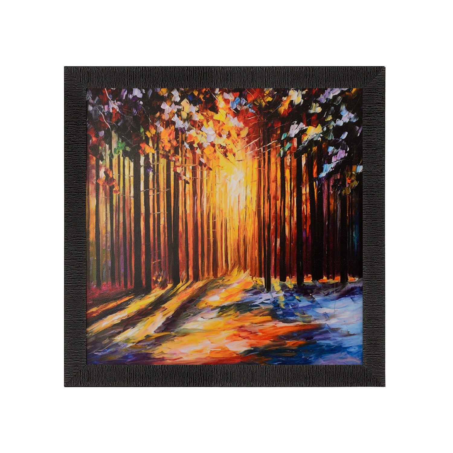 Colorful Leaf view in Sunlight Satin Matt Texture UV Art Painting Kafalo