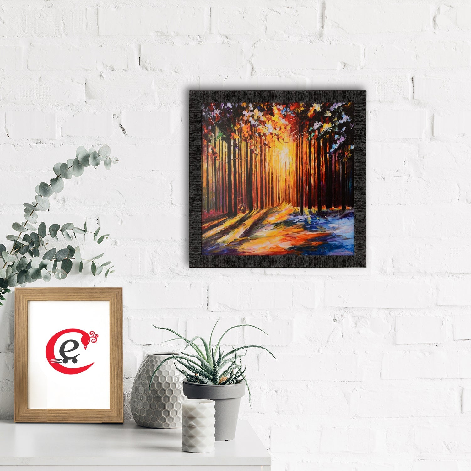 Colorful Leaf view in Sunlight Satin Matt Texture UV Art Painting Kafalo