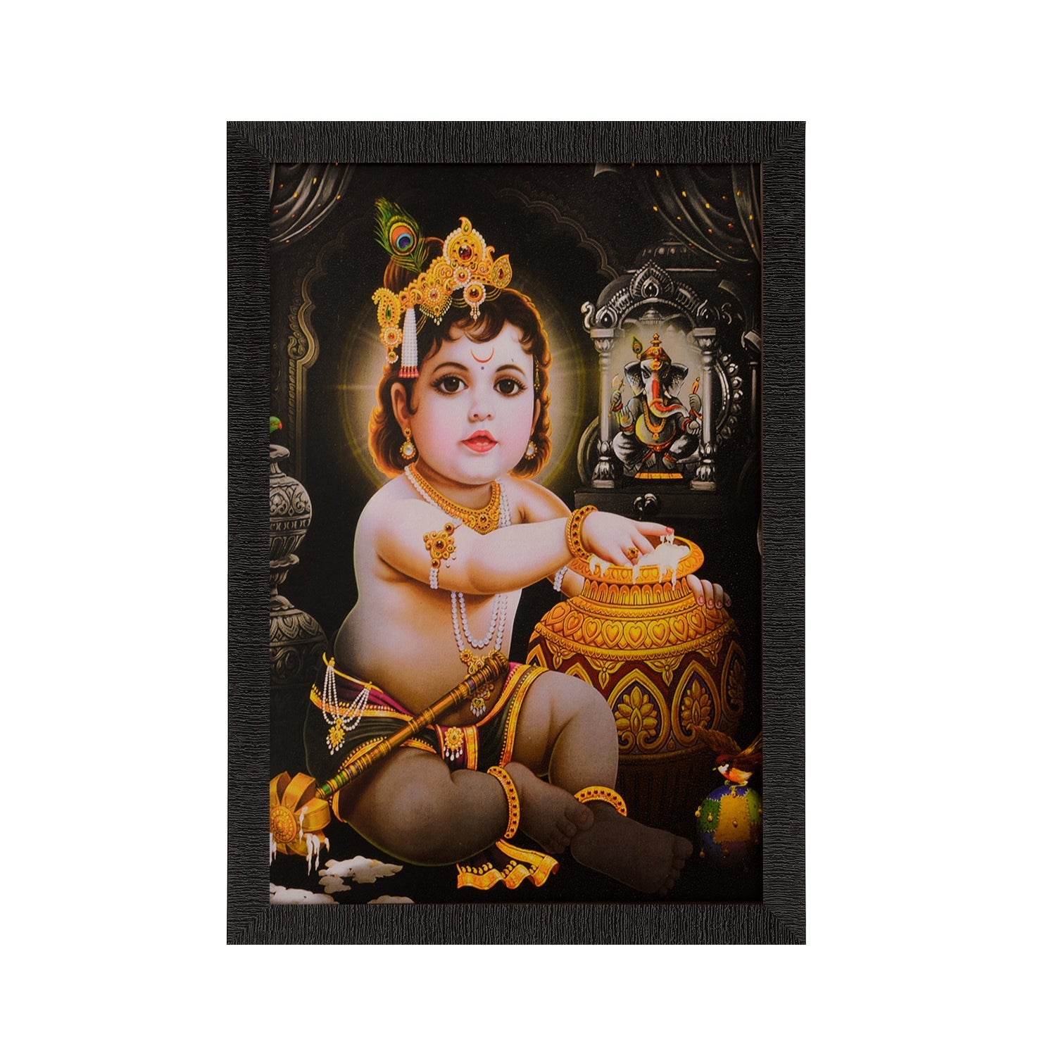 Ladoo Gopal Satin Matt Texture UV Art Painting Kafalo