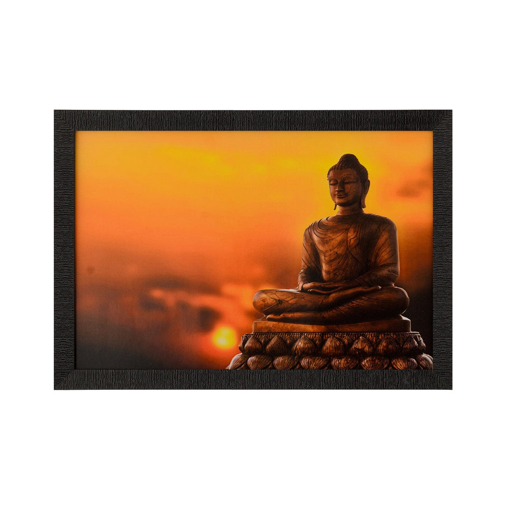 Spiritual Meditating Buddha Satin Matt Texture UV Art Painting Kafalo