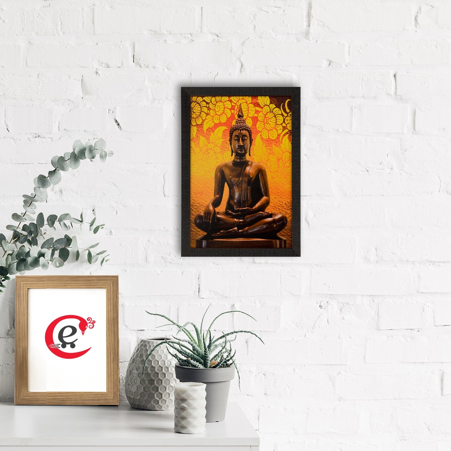 Spiritual Buddha Satin Matt Texture UV Art Painting Kafalo