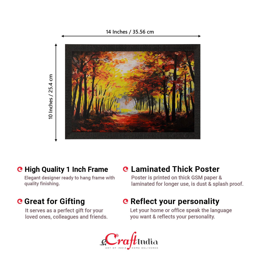 Fall Season Scenery View Satin Matt Texture UV Art Painting Kafalo