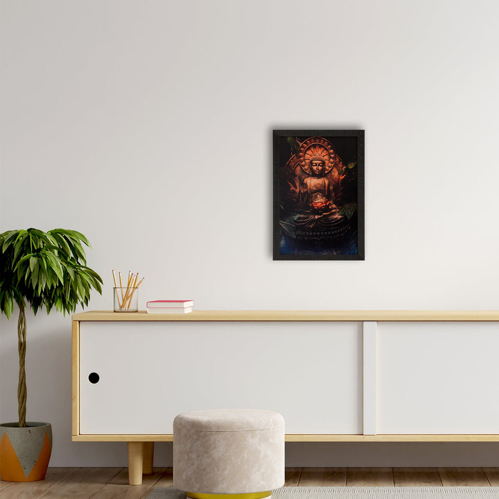 Spiritual Buddha Satin Matt Texture UV Art Painting Kafalo