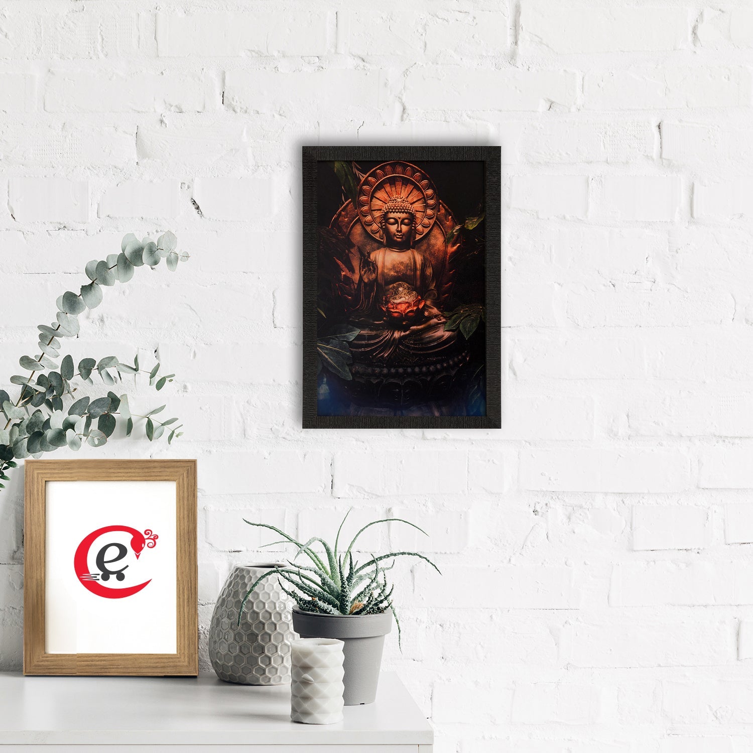 Spiritual Buddha Satin Matt Texture UV Art Painting Kafalo
