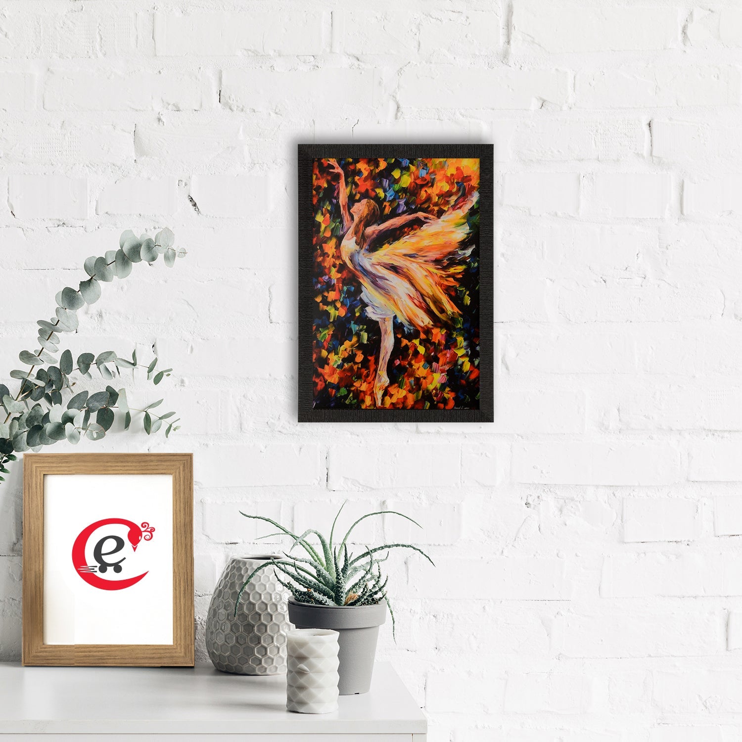 Dancing Little Angel Satin Matt Texture UV Art Painting Kafalo