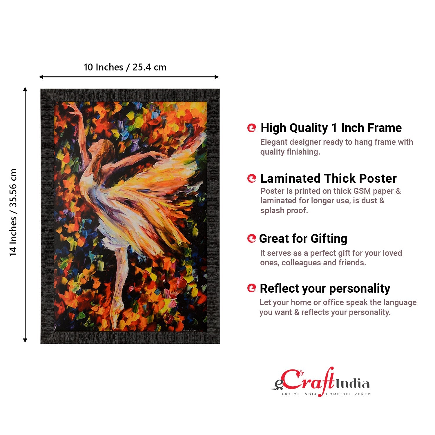 Dancing Little Angel Satin Matt Texture UV Art Painting Kafalo