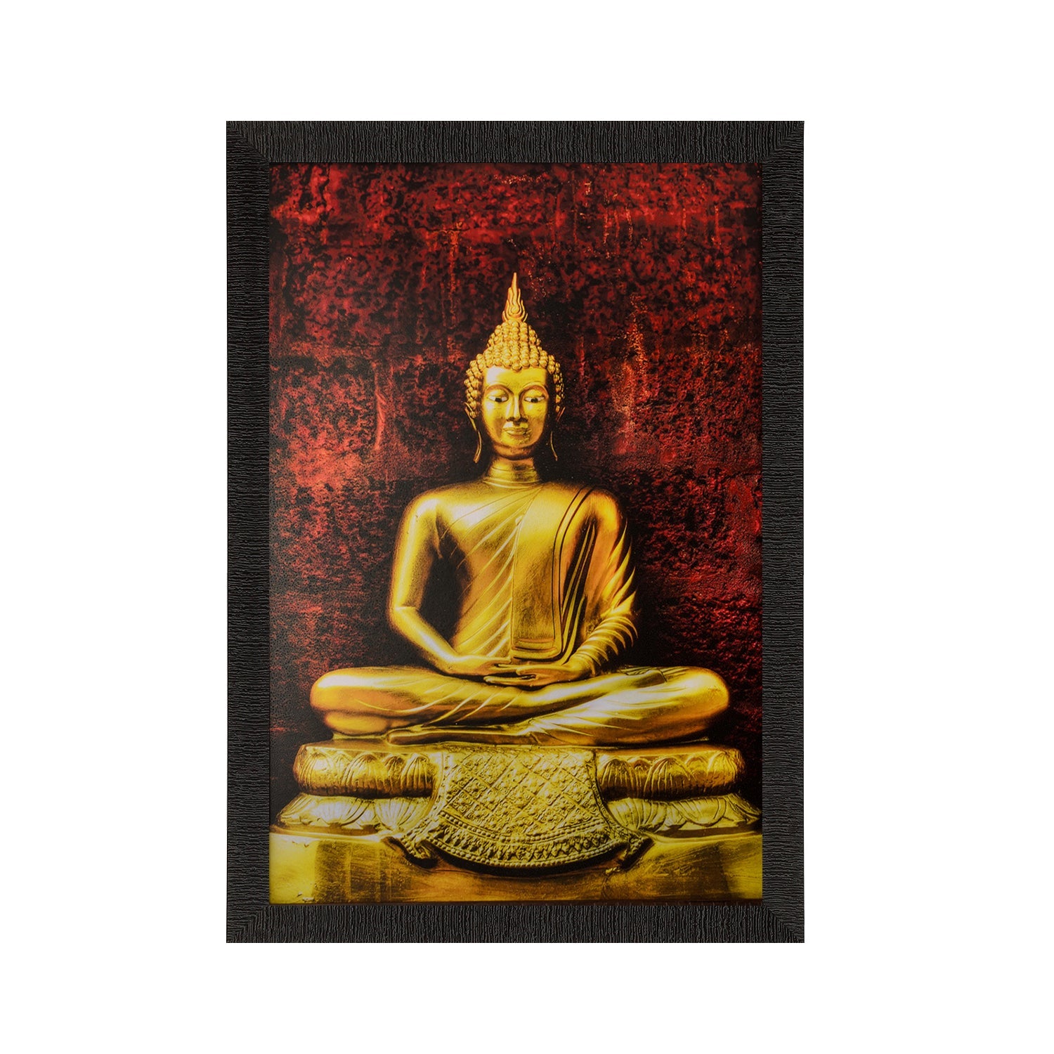 Spiritual Buddha Satin Matt Texture UV Art Painting Kafalo