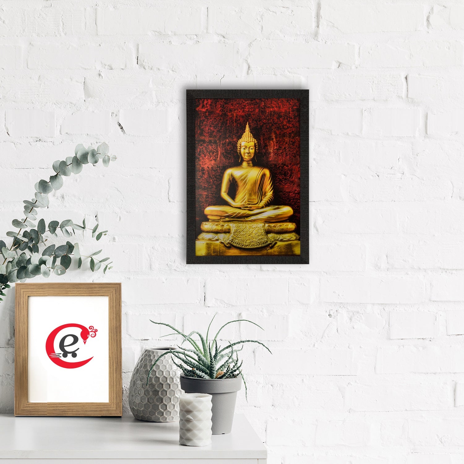 Spiritual Buddha Satin Matt Texture UV Art Painting Kafalo
